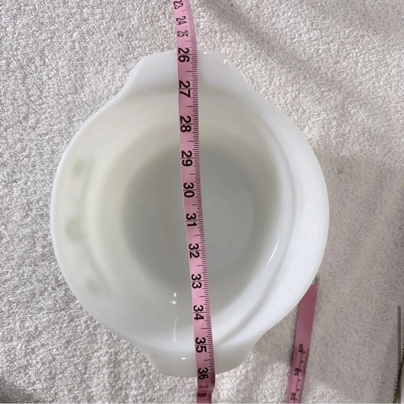 Vintage Milk Glass Green Daisy Flower Round Casserole Dish W Lid - Picture 11 of 14